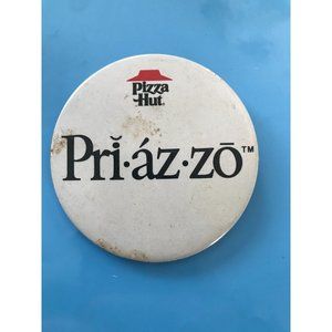 Vintage 1980s PIZZA HUT Pri az zo Advertising employee Pin Pinback Badge Button